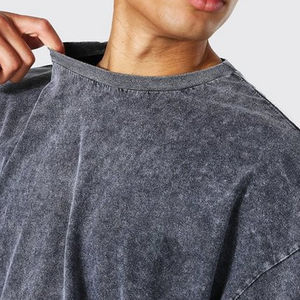 เสื้อยืดผ้าฝ้าย100% สำหรับผู้ชายขนาดใหญ่พิเศษพิมพ์ลายเฮฟวี่เวทเสื้อผ้ามือสอง - Product Image 5