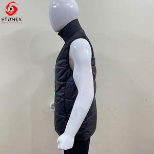 Chaleco Acolchado Exclusivo sin Mangas con Cuello Redondo, Multipanel, de Poliéster, con Cierre, para Hombre, con Logotipo Personalizado, Impermeable - Product Image 6