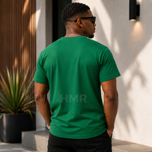 HMR Brotherhood Custom Logo Men's Green Rhinestone <b>Star</b> Cotton T <b>Shirt</b> Fashion Summer Streetwear Wholesale - Product Image 4