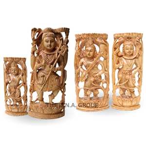 รูปปั้นพระศิวะไม้ทำด้วยมือรุ่น1 - Product Image 1
