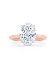 Bague de fiançailles en diamant, or massif 14 carats, diamant ovale étincelant de laboratoire, sertie à griffes, minimaliste, pour demande en mariage, anniversaire, vente en gros - Product Image 5