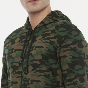 Light Weight Full Sleeves Men's Camouflage Hooded <b>Sweatshirt</b> Regular Fit Knitted Cotton Casual Autumn Wear - Product Image 6