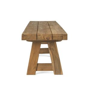 Banc en teck massif naturel, résistant à l'eau, design moderne et minimaliste, mobilier robuste et durable pour l'extérieur - Product Image 5