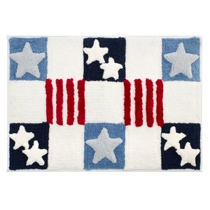 Tapis de bain rectangulaire réversible antidérapant en coton de haute qualité, écologique, avec support en PVC, motif personnalisable, épaisseur variée - Product Image 1