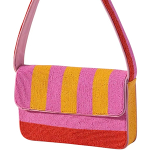 กระเป๋าถือสะพายไหล่ประดับลูกปัดสุดหรู งานแฮนด์เมด สำหรับฤดูร้อน  แบบเดียวกับ Staud  ผลิตในอินเดีย - Product Image 1