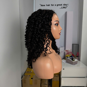 Vietnamese Virgin Human Hair for Curly Blonde Mix <b>Long</b> Natural Color Super Double Drawn Transparent Lace Front <b>Wigs</b> - Product Image 4