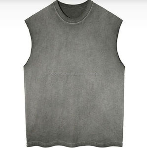 Mens Wholesale Sleeveless Tank <b>Top</b> Knitted Fitness Sportswear Outdoor Sport Singlets <b>Vest</b> - Product Image 2