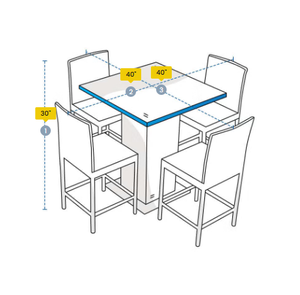 Housses de table carrées pour salle à manger, housses de table personnalisées, housses de table d'extérieur, imperméables et résistantes aux UV, du Vietnam, avec fermeture éclair - Product Image 1