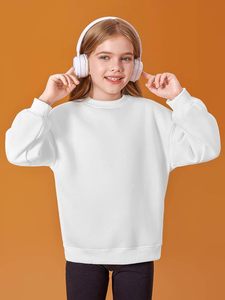 OEM Women's Plus Size Long Sleeve Soft 100% Cotton O-Neck Pullover Sweatshirt with Custom Colors Available - Product Image 3