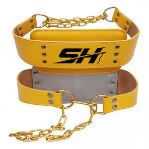 2026 New Arrival Unisex Leather Dipping <b>Belt</b> Adjustable Compression Dip <b>Belt</b> With Long Steel Chain Custom Logo Gym Workout <b>Belt</b> - Product Image 1