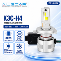 Ampoule de phare LED K3C H4 DC 9-32V Faisceau haut/bas 8PCS GC-7545 LED