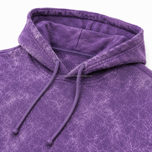 Sudadera con Capucha Unisex, Lavado Ácido, Corte Regular, Estilo Vintage, 100% Algodón, Felpa, Logotipo Frontal, OEM, ODM, Marca Privada, Venta al Por Mayor, Personalizada - Product Image 2