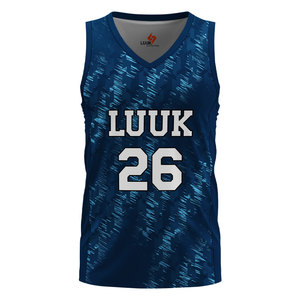 Maillot de basket personnalisé, col en V, sans manches, sublimation personnalisée, vêtements d'équipe avec logo, nom et numéro du joueur, vente en gros - Product Image 2