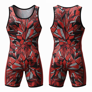 Custom High Quality Stretch Breathable Wrestling Singlet Men OEM ODM Custom Logo Sportswear Gym Training Compression Workout - Product Image 2