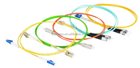 Kabel Patch FTTH Multimode OM4 8 Core Low Loss Tipe B Polarisitas Kustom Panjang untuk Pusat Data Densitas Tinggi