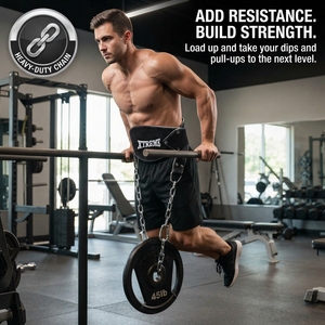 Ceinture de musculation personnalisée pour squats et dips avec chaîne, idéale pour l'entraînement en équipe et la remise en forme fonctionnelle, taille ajustable, chaîne à dégagement rapide - Product Image 6