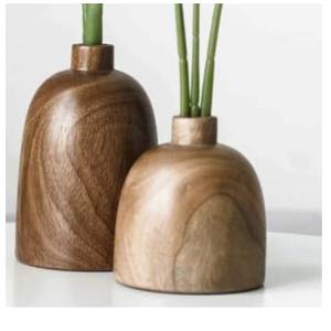 Jarrón de Bambú y Madera 100% Natural Hecho a Mano por Artesanos Indios, Diseño Elegante, Tamaño Personalizable para Bodas, Regalos y Decoración del Hogar - Product Image 5