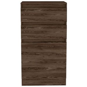 Cassettiera Kamelot in Noce Scuro con Portagioie, Due Cassetti e Armadietto con Specchio - Product Image 2