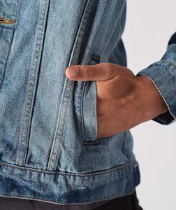 Men's Stylish Brand <b>Denim</b> <b>Jacket</b> Solid Color with Stand Collar <b>Custom</b> Fit Breathable Winter Coat Latest Design - Product Image 2
