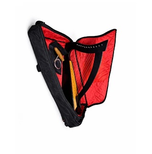 พิณเซลติก 12 สาย - เครื่องดนตรีพื้นบ้านไอริชไม้มะฮอกกานีสีดำ พร้อมกระเป๋าและกุญแจ พิณไอริชขนาดเล็กสำหรับผู้เริ่มต้น - Product Image 2