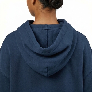 Oversized Crop Hooded <b>Sweatshirt</b> Cartoon <b>Navy</b> Blue Fleece Unisex Regular Sleeve Pocket Design Spring Digital Printing - Product Image 2