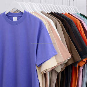 100% algodón 280g peso pesado Unisex camisetas holgadas logotipo personalizado patrón sólido alta calidad camiseta de gran tamaño - Product Image 1