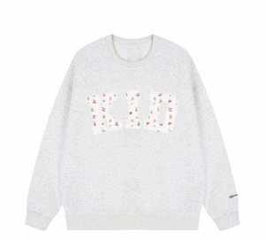 Sweat-shirt jaune à col rond avec motif pastel sur le devant, coupe droite, manches longues, poignets et ourlet côtelés, personnalisation du logo - Product Image 6