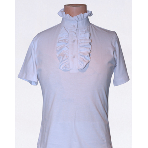 Camisas de equitación para mujer al por mayor, personalizadas, de malla transpirable, poliéster/nailon, tops tipo polo para competición con cierre de cremallera - Product Image 6