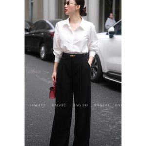 Pantalon droit plissé tendance Q905, vêtements professionnels pour femmes de bureau - Product Image 2
