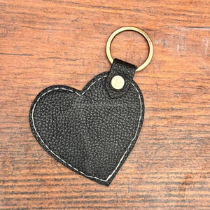 New Western Hair on Hand-tooled Leather Heart Shape <b>Key</b> <b>Fob</b> Carved Genuine Leather Keyring Turquoise Sunflower Luxury Keychains - Product Image 3