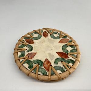 Plato de Ratán Natural Redondo de Alta Calidad, Estilo Bohemio, 10x10cm, Colores Personalizables, Tejido a Mano en Vietnam - Product Image 4