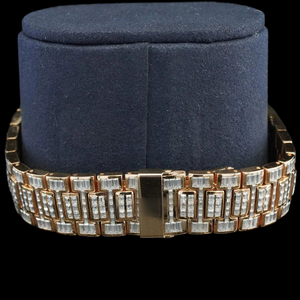 Reloj de Diamantes de Alta Calidad con Esfera Negra y Caja Cuadrada, con Incrustaciones de Diamantes Moissanite Baguette, Estilo Hip Hop - Product Image 2