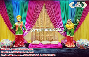 Punjabi estatua de dama sentada con fibra bien tradicional Punjabi FRP Khoo Lady estatuas Punjabi cultural estatuas de fibra de vidrio - Product Image 6