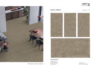 กระเบื้องพอร์ซเลนคลาสสิคแบบด้าน ขนาด 600x1200 มม. รูปแบบขนาดใหญ่ พื้นผิวพรีเมียม สำหรับผนังและพื้น ดีไซน์ทันสมัยสำหรับตกแต่งภายในและภายนอก - Product Image 4