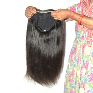 Straight Indian Remy Hair <b>Wig</b> HD Transparent Lace <b>Front</b> Glueless Plucked Natural Wave Natural Black Women Easy Apply - Product Image 2