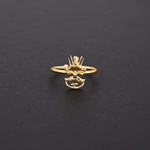 Designer Trendy 925 Sterling <b>Silver</b> <b>Adjustable</b> Gemstone <b>Ring</b> Gold Plated for Unisex Wedding Engagement Party Gift - Product Image 1