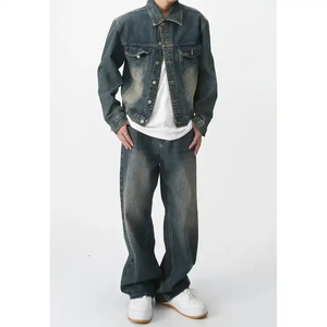 <b>Men's</b> Casual Denim <b>Jeans</b> 100% Cotton Mid Waist Regular Fit Lightweight OEM Customizable Wholesale - Product Image 6
