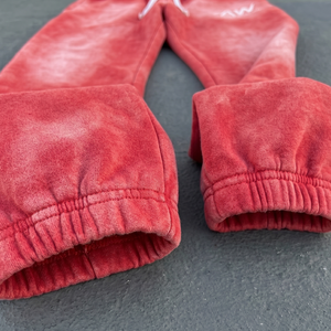 Pantalones Deportivos de Felpa con Estampado Tie Dye Rojo para Hombre, Marca ASKAR WEAR IND, Cintura Elástica con Cordón, Estilo Casual para Otoño - Product Image 4