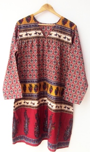 Sophistiqué # Robe tunique bohème Kftan élégante la plus vendue, infroissable, teinte en pièce, silhouette droite, tissu unique, Money - Product Image 3