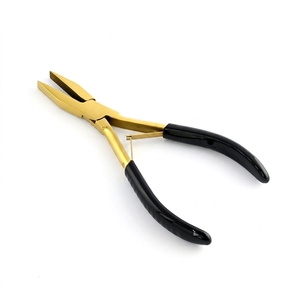 Alicate de Precisión para Cerrar Extensiones de Cabello con Anillas, de Acero Inoxidable Resistente con Empuñadura de Goma, para Extensiones de Cabello con Micro Anillas y Nano Anillas - Product Image 1