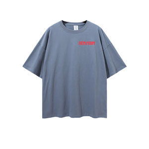 เสื้อยืดทรงบ็อกซี่ แขนตก ทรงครอป สำหรับผู้ชาย ผ้าคอตตอน 100%  แบบเรียบ ไม่มีลาย สั่งทำได้ - Product Image 6