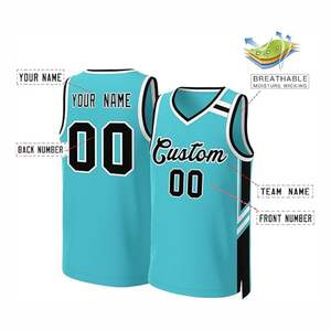 Camiseta de Baloncesto Personalizada al por Mayor, Sublimación, Deportiva, Transpirable, con Nombre y Número Personalizados - Product Image 3