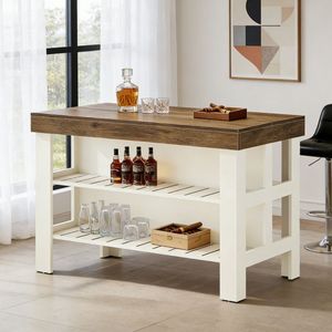 Tavolo da Bar Moderno per Interni/Esterni, per Casa, Hotel, Caffè, Banchetti, Arredamento in Legno e Acciaio per Camera da Letto, Cucina, Feste e Eventi all'Aperto - Product Image 4