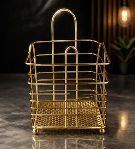 กล่องเก็บช้อนส้อมเหล็ก AG Metals พร้อมหูจับ เป็นมิตรกับสิ่งแวดล้อม กล่องจัดระเบียบครัวขนาดเล็กสำหรับเก็บอาหาร - Product Image 1
