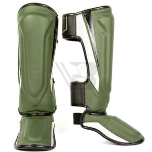 Protège-tibias en cuir PU de haute qualité pour MMA, Muay Thai et Kickboxing – Vente en gros - Product Image 1