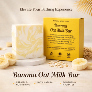Barra de Belleza de Leche de Avena y Plátano para la Limpieza de la Piel, Cuidado Nutritivo y Bienestar Diario Refrescante, Barra Natural de Leche de Avena y Plátano - Product Image 4