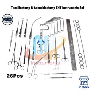 Juego de 26 Piezas de Instrumentos Quirúrgicos de Alta Calidad para Amigdalectomía y Adenoidectomía, Instrumentos Quirúrgicos para Oído, Nariz y Garganta |   Instrumentos OldMed - Product Image 2