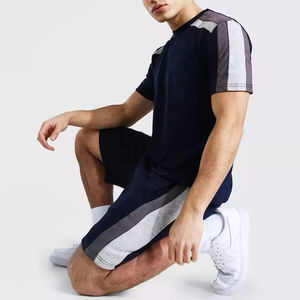 Top ARTIST INDUSTRY Men's T-Shirt <b>Sets</b> Short Sleeve Summer Sports Slim Fit <b>Twin</b> <b>Sets</b> 100% Cotton Breathable Casual Custom Logo - Product Image 5