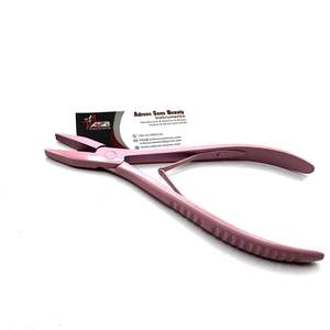 <b>Pink</b> Micro-beads Hair Extension Pliers Custom Logo Printed Hair Care <b>Tool</b> Wholesale OEM Service Flat Nose Pliers - Product Image 2