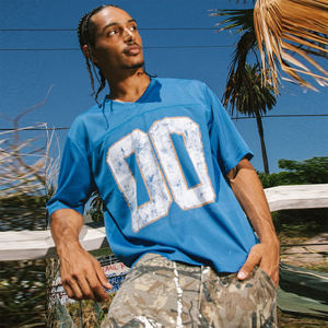 Camiseta Deportiva de Malla Corta y Holgada de la Mejor Calidad, de Secado Rápido, Tejido de Punto 100% Poliéster, Estilo Jersey de Fútbol - Product Image 6